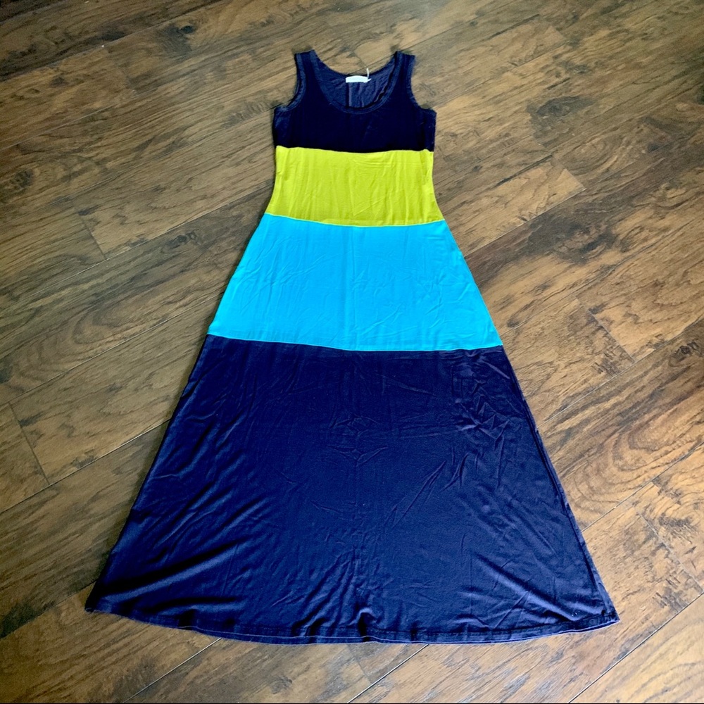 Calvin Klein Colorblock Maxi Dress